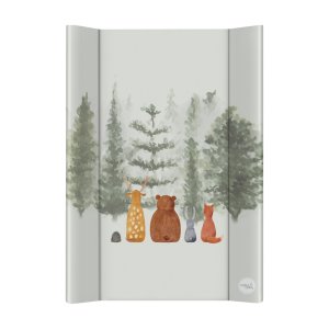CEBA CEBA BABY Podložka přebalovací 2-hranná s pevnou deskou (50x70) Basic Forest Companions
