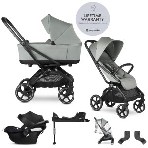 EASYWALKER EASYWALKER SET Kočárek kombinovaný 4v1 Rockey L Fresh Green + CYBEX Aton B2 i-Size + základna