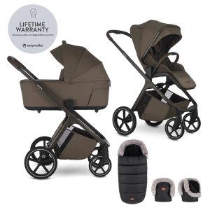 EASYWALKER EASYWALKER Set kočárek 2v1 Zoey Go Chestnut Brown XL s příslušenstvím