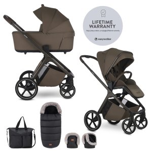 EASYWALKER EASYWALKER Set kočárek 2v1 Zoey Go Chestnut Brown XXL Limited s příslušenstvím