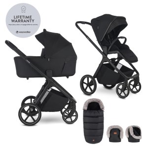EASYWALKER EASYWALKER Set kočárek 2v1 Zoey Go Pure Black XL s příslušenstvím