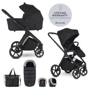 EASYWALKER EASYWALKER Set kočárek 2v1 Zoey Go Pure Black XXL Limited s příslušenstvím