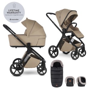 EASYWALKER EASYWALKER Set kočárek 2v1 Zoey Go Sand Taupe XL s příslušenstvím