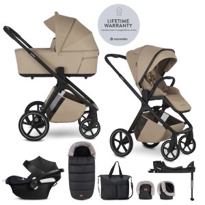 EASYWALKER EASYWALKER Set kočárek 4v1 Zoey Go Sand Taupe XXL Limited + CBX Aton B2 i-Size + Cybex Base One