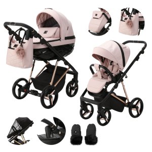 ADAMEX ADAMEX Kočárek kombinovaný Quantum Special Edition Pink/Rosegold
