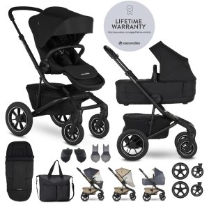 EASYWALKER EASYWALKER Kočárek kombinovaný Jimmey Pepper Black XXL AIR + RWS