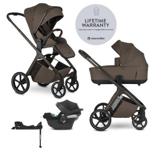 EASYWALKER EASYWALKER Kočárek kombinovaný Zoey Chestnut Brown + CBX By CYBEX Aton B2 i-Size + základna