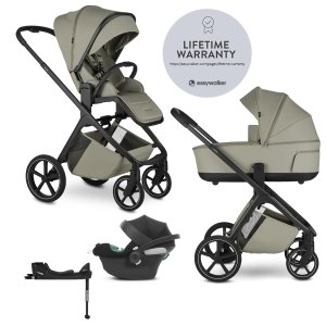 EASYWALKER EASYWALKER Kočárek kombinovaný Zoey Sage Green + CBX By CYBEX Aton B2 i-Size + základna