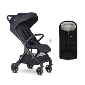 EASYWALKER EASYWALKER Kočárek sportovní Jackey2 Midnight Black + PETITE&MARS fusak Jibot ZDARMA