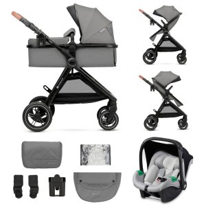 KINDERKRAFT KINDERKRAFT Kočárek kombinovaný 3v1 Esme Moonlight Grey