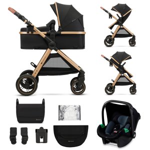 KINDERKRAFT KINDERKRAFT Kočárek kombinovaný 3v1 Esme Pure Black