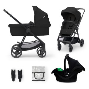 KINDERKRAFT KINDERKRAFT Kočárek kombinovaný 3v1 Newly Classic black + Mink PRO