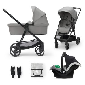 KINDERKRAFT KINDERKRAFT Kočárek kombinovaný 3v1 Newly Moonlight grey + Mink PRO